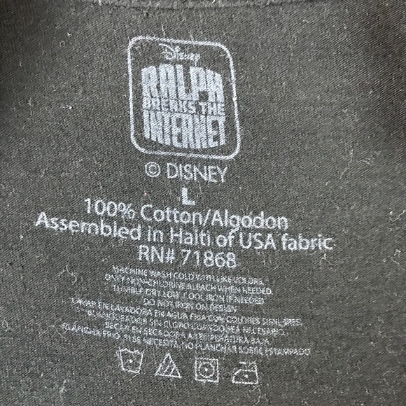 Disney Ralph Breaks The Internet Slaughter Race Men’s Black Movie Shirt Size L - Picture 4 of 5